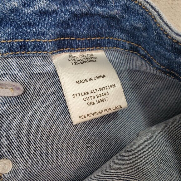 Altard State Jeans Womens Size 31 Blue Wide Leg High Rise Large Pockets Crop - Picture 11 of 13